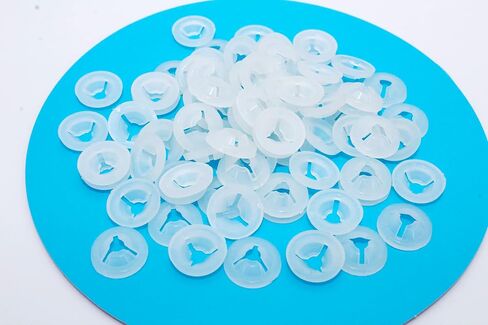 ARTCXC 150pcs غسالات بلاستيكية صغيرة ثلاثة غسالات شوكة مصممة لدمى دمية دمية دمية دمية الحيوانية والأنف من 9-14 ملم in Kuwait