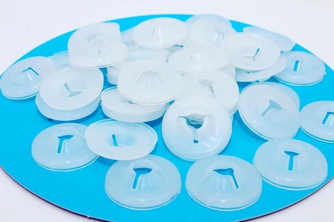 ARTCXC 150pcs غسالات بلاستيكية صغيرة ثلاثة غسالات شوكة مصممة لدمى دمية دمية دمية دمية الحيوانية والأنف من 9-14 ملم in Kuwait