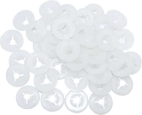 ARTCXC 150pcs غسالات بلاستيكية صغيرة ثلاثة غسالات شوكة مصممة لدمى دمية دمية دمية دمية الحيوانية والأنف من 9-14 ملم in Kuwait