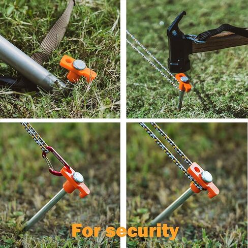 Cheardia 10 Pack Tent Stakes Heavy Duty, 10.25 Inch Yard Stakes Non-Rust Metal Tent Pegs Ground Stakes Tent Spikes for Camping Patio, Garden, Canopies, Grassland, Outdoor, Green in Saudi Arabia