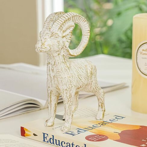 Sungmor Cast Iron Rocking Horse Statue, Home Office Desk Ornament, Vintage Collectible Figurine Decorative Paperweight, Rustic White Small Horse Nostalgia Christmas Decor in Saudi Arabia