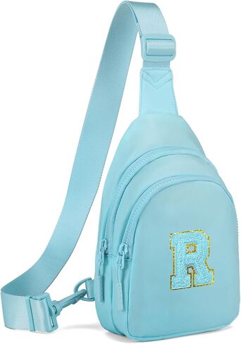 Small Initial Sling Bag Crossbody Bag Fanny Pack for Girls Women Cute Chest Bag Cross Body Bag Personalized Gift in Saudi Arabia