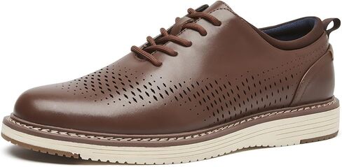 Men's Dress Oxford Shoes Wingtip Casual Business Shoes Comfortable Office Shoes Formal Work Lace Up Shoes in Saudi Arabia