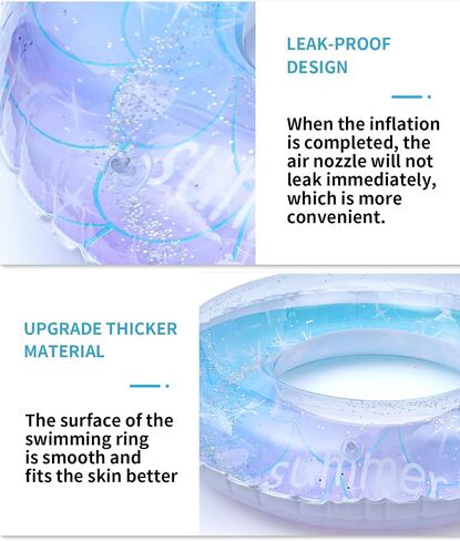 Bennol 4 PCS Swimming Rings with 1 Beach Ball Inflatable Pool Floats for Kids Adults 32.5'' Fruits Pool Floaties Rings Tube Toys for Summer Beach Water Float Party, Swimming Pool, Ocean, Beach Time in Saudi Arabia