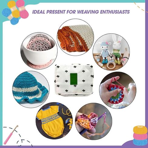 OPTIVICE Crochet Kits for Beginners Adults Knitting Kit Ergonomic Metal Crochet Hooks Knitting Accessories Tools Crochet Wool Yarn Storage Case Needles Crochet Starter Kit (Sea Green) in Saudi Arabia