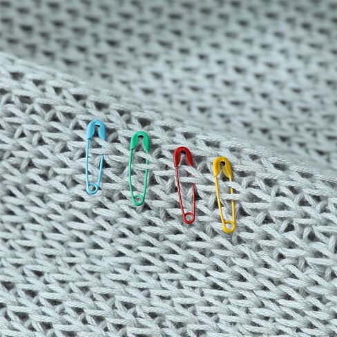 19mm Mini Safety Pins - Pack of 200pcs Small Colors Safety Pins- Versatile Clothing Tag Pins for Repair, Crafting & Fashion Accessories Making in a PP Box in Kuwait