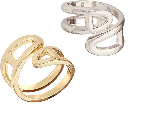 SYWDUDUCLT 2 Pcs Scarf Rings For Women, Metal Scarf Buckle, Black/White in Saudi Arabia