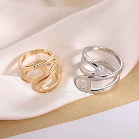 SYWDUDUCLT 2 Pcs Scarf Rings For Women, Metal Scarf Buckle, Black/White in Saudi Arabia