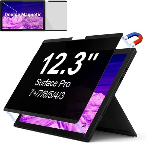 IPROKKO Magnetic Privacy Screen for Microsoft Surface Pro 9 2022 / Surface Pro 8 2021 / Surface Pro X (2021&2019), Surface Pro Privacy Filter 13 Inch, Anti-Glare Blue Light Screen Protector in Saudi Arabia