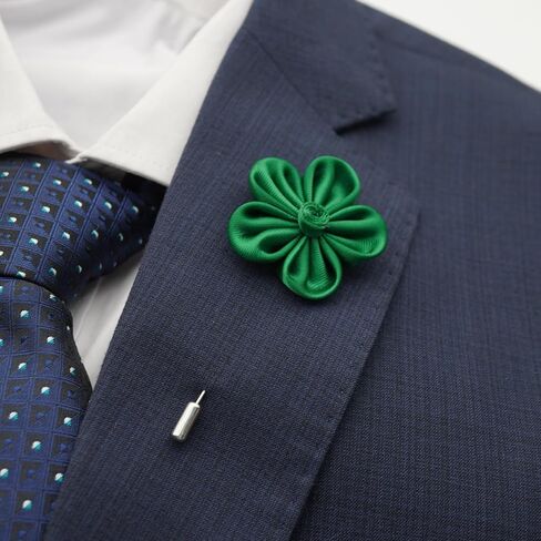 4.5cm Ribbon Fabric Flower buttoniere Suit PIN, Handmade brooch pin Men's Lapel Pin, Groom's Pin, Gift For Father's Day, Anniversary Gift Idea (Brown Mix Cream LIGHT STAR) in Saudi Arabia
