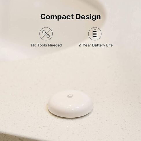 Aqara Water Leak Sensor, Requires AQARA HUB, Not Support Third Party Hubs, Wireless Water Leak Detector for Alarm System and Smart Home Automation, for Kitchen Bathroom Basement, Works with IFTTT in Kuwait