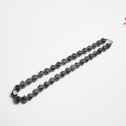 Handmade Natural Gemstone Beaded Necklace for Women - 11mm Faceted Rose Quarts, Tiger Eye, Green Eventurine, Gemstone Healing Crystal Necklace - Gift Boxed Ideal Gift for Her (White Turquoise) in Saudi Arabia