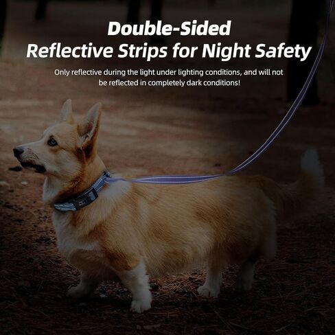 Roses&Poetry Hands Free Dog Leash for Small Dogs, All-in-One Leash & Collar 6.6-8.7ft Adjustable Waist Crossbody Leash for Dog Walking Lightweight with No Metal Clip Running Jogging in Kuwait