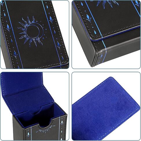 juxyes pu الجلود تارو بطاقة الحماية العلمية ، Sun Moon Pattern Design Discor Deck Corcourced ، حقيبة حقيبة تارو بطاقة التارو للعبور وبطاقات التارو الحجم القياسية تارو تارو in Kuwait