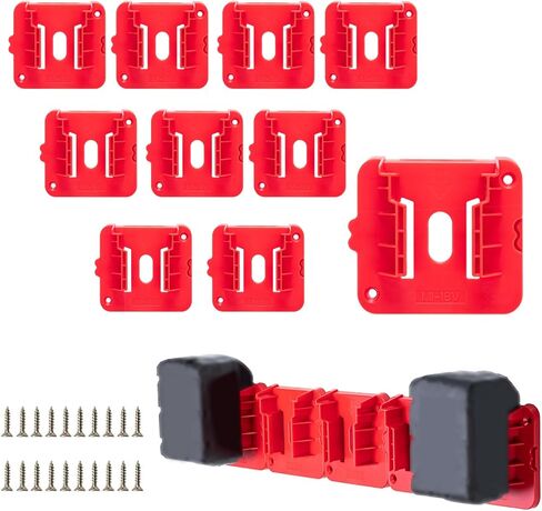 Crivnhar 5 Pack Battery Holder for Milwaukee M18 18V Battery Mounts Dock Holder Fit for M18 48-11-1815 48-11-1828 48-11-1850 48-11-1860 (w/10 Screws, No Battery) in Saudi Arabia