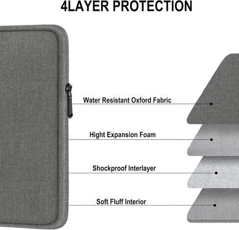 Laptop Case Sleeve 14 Inch, Shockproof Protective Traveling Computer Cover, Water Resistant Portable Laptop Carrying Bag Compatible for Lenovo, HP, Dell, Asus, MacBook Air/Pro, Black in Kuwait