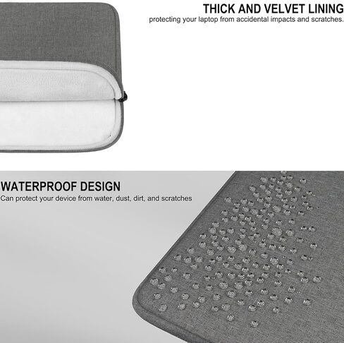 Laptop Case Sleeve 14 Inch, Shockproof Protective Traveling Computer Cover, Water Resistant Portable Laptop Carrying Bag Compatible for Lenovo, HP, Dell, Asus, MacBook Air/Pro, Black in Kuwait