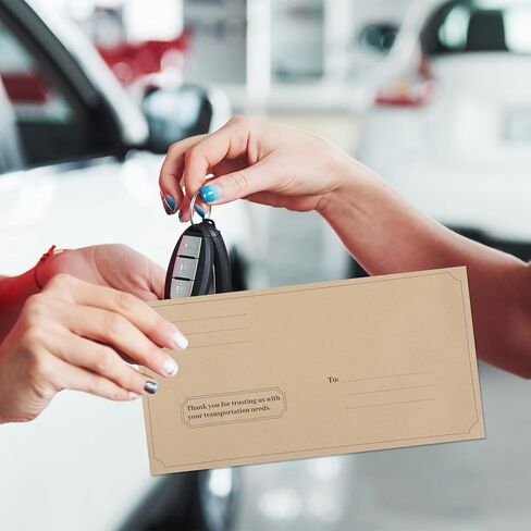 gisgfim 100 Pieces License Plate Envelopes with Self Seal Bulk 13 x 6-1/2 inch Brown Kraft Legal Size Pre-Printed Peel and Seal Mailing Envelopes for License Plate Business Documents in Kuwait