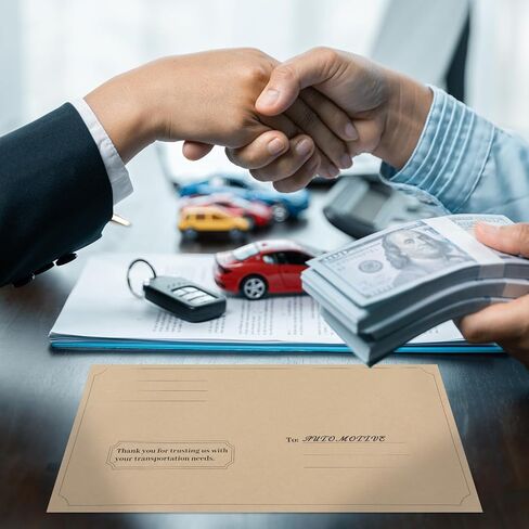 gisgfim 100 Pieces License Plate Envelopes with Self Seal Bulk 13 x 6-1/2 inch Brown Kraft Legal Size Pre-Printed Peel and Seal Mailing Envelopes for License Plate Business Documents in Kuwait