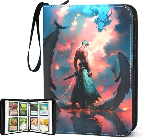 400 Pockets Trading Card Binder for One Piece Cards,Portable Waterproof Card Storage Bag with Removable Sleeves for Anime, Game and TCG Cards in Saudi Arabia