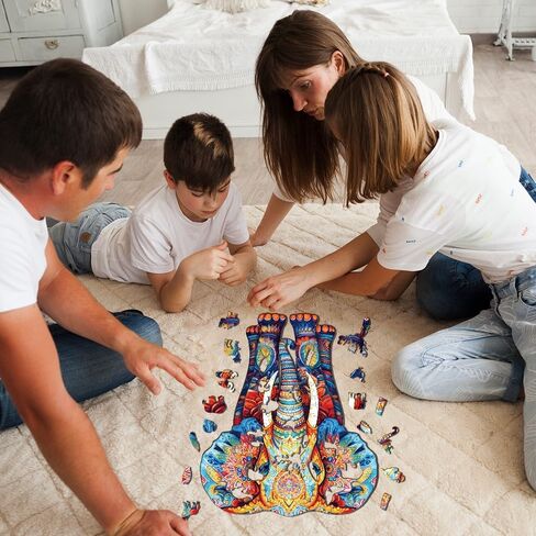 Wooden Puzzles for Adults, 200 Pieces Phoenix Puzzles, Wooden Adult Puzzles, Birthday Puzzles Gifts for Women Men (M-11.4 * 11.3in) in Saudi Arabia