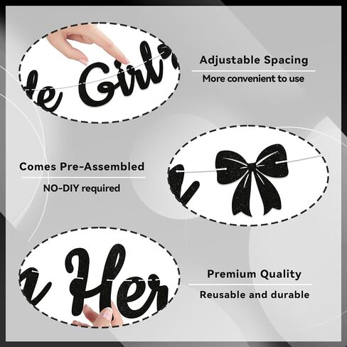 A Sweet Little Girl is on Her Way Banner - Pink Bow Baby Shower Decorations, Coquette Baby Shower Bunting Banner, Sweet Baby Girl Baby Shower Decorations Rose Gold Glitter in Saudi Arabia