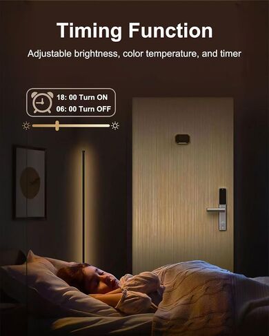 Keepsmile Smart RGB LED Corner Floor Lamp,172 LEDs Bright Standing Lamps for Living Room with APP and Remote,Modern Floor Lamp with Music Sync and 16 Million Colors, Ambient Lighting for Bedroom in Saudi Arabia