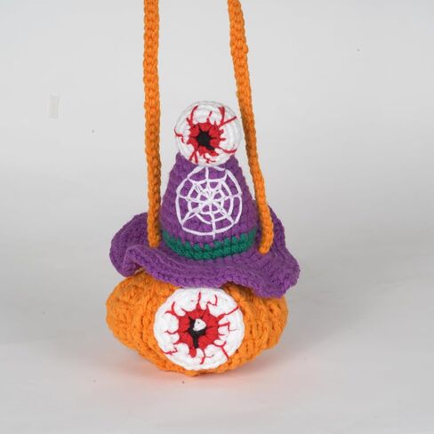 Finnacy Crochet Halloween Pumpkin Bag Kit for Beginners, 1 Pumpkin Bag Design, Learn to Crochet Set with Step-by-Step Video Tutorials Instructions, Yarn, Crochet Hook (Black) in Saudi Arabia