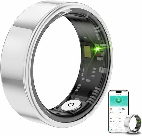 Smart Ring Health Tracker,Anillo Inteligente para Hombre,Health Rings for Women & Men,Long Lasting Batteries Sleep Ring (Black, 10) in Saudi Arabia