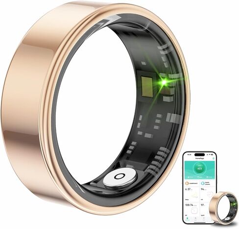 Smart Ring Health Tracker,Anillo Inteligente para Hombre,Health Rings for Women & Men,Long Lasting Batteries Sleep Ring (Black, 10) in Saudi Arabia