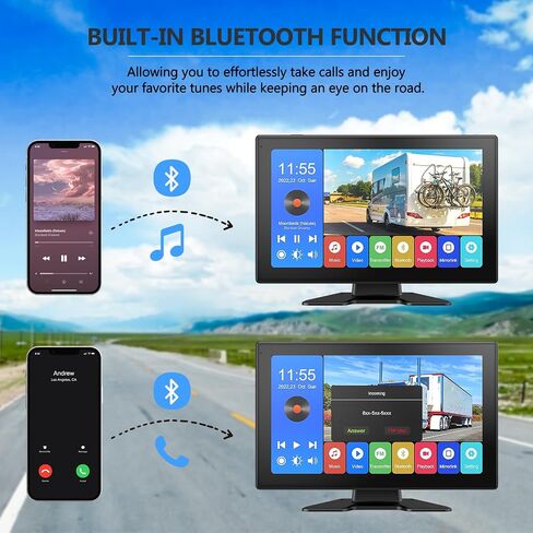 4K RV Backup Camera System 10.36" Quad Split Touchscreen Monitor 4 1080P HD Rear View Cameras DVR Recording Bluetooth Music USB Video Play IP69 Waterproof Night Vision for Trailer RV Truck etc in Saudi Arabia