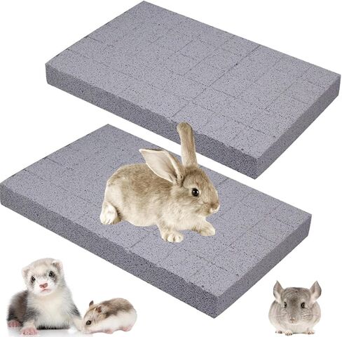 Hamailyi Rabbit Fad Foot Pads 2Pack Bunny طحن مطحنة منظمة صغيرة الحيوانات الحمم البركانية طحن الأسنان الحجر الهامستر مضغ حلوة الخيزر in Kuwait