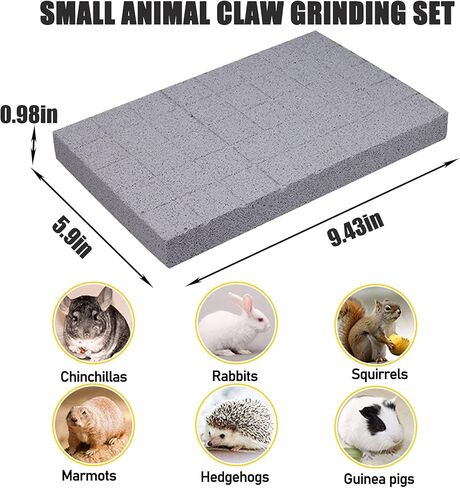Hamailyi Rabbit Fad Foot Pads 2Pack Bunny طحن مطحنة منظمة صغيرة الحيوانات الحمم البركانية طحن الأسنان الحجر الهامستر مضغ حلوة الخيزر in Kuwait