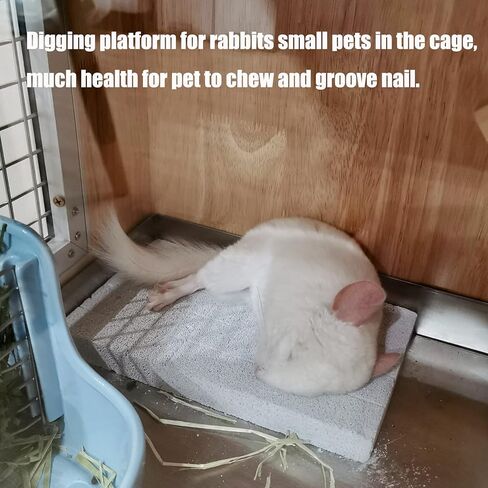 Hamailyi Rabbit Fad Foot Pads 2Pack Bunny طحن مطحنة منظمة صغيرة الحيوانات الحمم البركانية طحن الأسنان الحجر الهامستر مضغ حلوة الخيزر in Kuwait