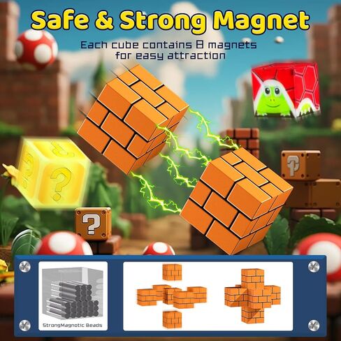 Magnetic Blocks - 100PCS Magnetic Cubes Building Toys Set for Kids,Toddler Montessori Creative Educational Toy,STEM Sensory Toys for Boys & Girls Ages 4-8 6-8 8-12,Game Gift for Kids Ages 3+ in Saudi Arabia