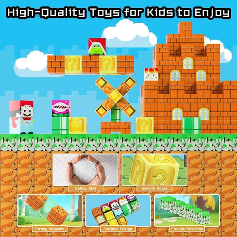 Magnetic Blocks - 100PCS Magnetic Cubes Building Toys Set for Kids,Toddler Montessori Creative Educational Toy,STEM Sensory Toys for Boys & Girls Ages 4-8 6-8 8-12,Game Gift for Kids Ages 3+ in Saudi Arabia
