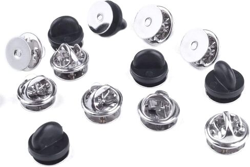 Bronagrand 200pcs pvc pin pin backs/pin keepers for tie tack/apel pin (اللون الأسود) in Kuwait