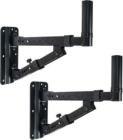 Sound Town 2-Pack Adjustable Wall Mount Speaker Brackets with 180-degree Swivel, 28-Degree Tilt Adjustment, Speaker Connectors (STWSD-50R-PAIR) in Kuwait
