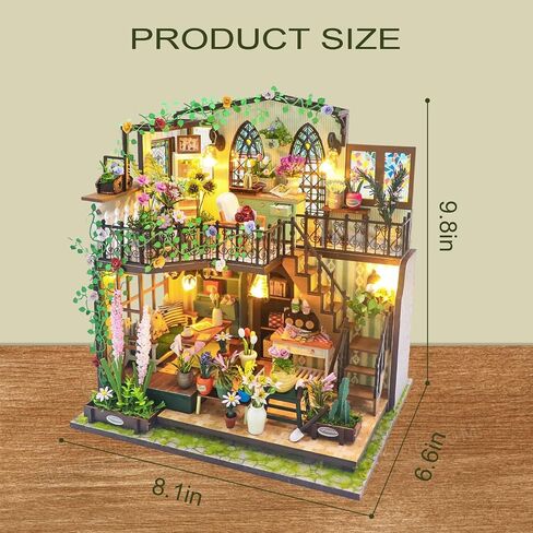 DIY Miniature House Kit Arts and Crafts for Adults & Kids Mini House Building Kit - Dollhouse with Accessories Tiny Home Kit Houses Birthday Gifts (Cozy Coffee bar) in Saudi Arabia
