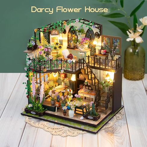 DIY Miniature House Kit Arts and Crafts for Adults & Kids Mini House Building Kit - Dollhouse with Accessories Tiny Home Kit Houses Birthday Gifts (Cozy Coffee bar) in Saudi Arabia