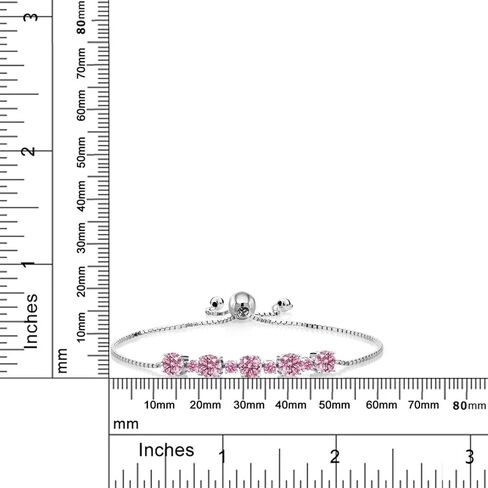 Gem Stone King 925 Sterling Silver Green Peridot Tennis Bracelet For Women (3.03 Cttw, Gemstone Birthstone, Fully Adjustable Up to 9 Inch) in Saudi Arabia