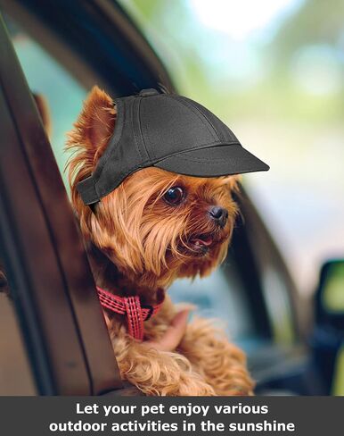Dog Hat for Small Dogs and Medium Dogs Girl Boy Hats for Dogs Adjustable Dog Bucket Hat Puppy Sun Hat Spring Summer Pet Baseball Cap Doggy Visor (Black, Small(3-15lbs)) in Saudi Arabia