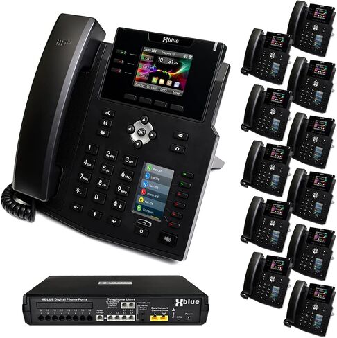 XBLUE X16 Plus VoIP System Bundle with (4) IP8g IP Phones - Including Auto Attendant, Voicemail, Remote Phone Extensions & Call Recording in Saudi Arabia