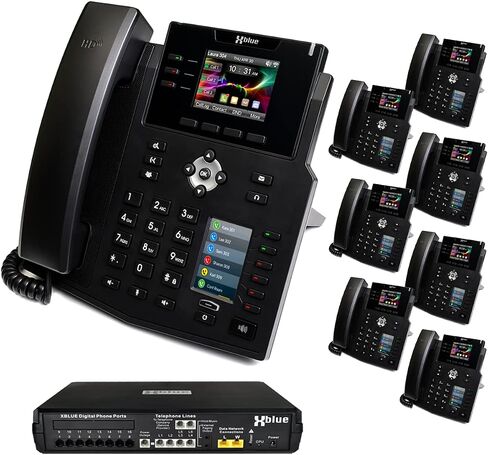XBLUE X16 Plus VoIP System Bundle with (4) IP8g IP Phones - Including Auto Attendant, Voicemail, Remote Phone Extensions & Call Recording in Saudi Arabia