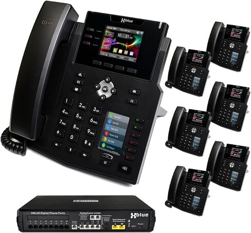 XBLUE X16 Plus VoIP System Bundle with (4) IP8g IP Phones - Including Auto Attendant, Voicemail, Remote Phone Extensions & Call Recording in Saudi Arabia