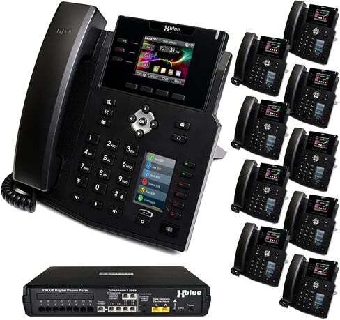 XBLUE X16 Plus VoIP System Bundle with (4) IP8g IP Phones - Including Auto Attendant, Voicemail, Remote Phone Extensions & Call Recording in Saudi Arabia
