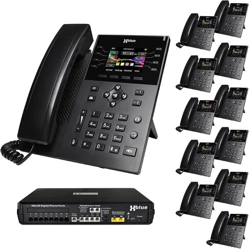 XBLUE X16 Plus VoIP System Bundle with (4) IP8g IP Phones - Including Auto Attendant, Voicemail, Remote Phone Extensions & Call Recording in Saudi Arabia