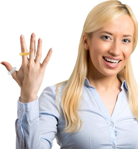 Blulu 30 Pack Spiky Finger Sensory Ring Gold Silver Acupressure Rings for Fingers Stress Relief Massager Toys for Teens Adults Silent Stress Reducer(3 cm/ 1.18 Inch) in Kuwait