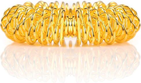 Blulu 30 Pack Spiky Finger Sensory Ring Gold Silver Acupressure Rings for Fingers Stress Relief Massager Toys for Teens Adults Silent Stress Reducer(3 cm/ 1.18 Inch) in Kuwait