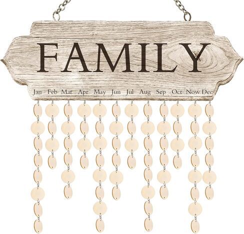 Bememo 1.5 Inches Circle Wooden Tags Birthday Board Tags with 2 Holes for Birthday Board DIY Crafts(100 Pieces) in Saudi Arabia